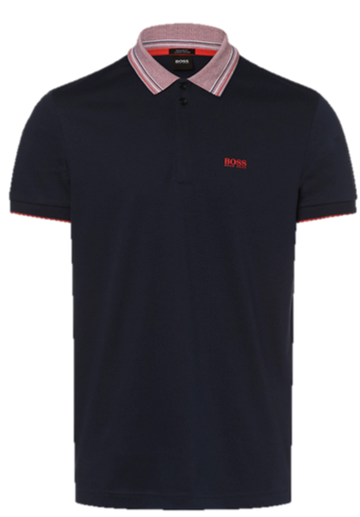 BOSS Polo Shirt PADDY 1mit kontrastfarbenen Kragen und Logo Print 410