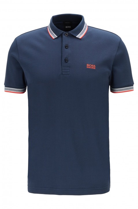 HUGO BOSS Regular-Fit Polo PADDY mit Drei-Knopf-Leiste blau 413
