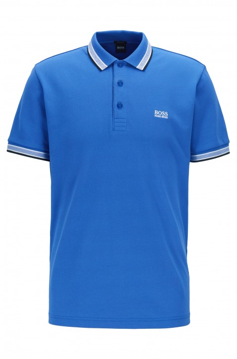 BOSS Poloshirt aus Baumwoll-Piqué PADDY mit Logo an der Kragenunterseite blau 436