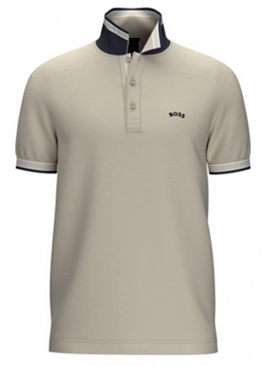 Hugo Boss Poloshirt Paddy aus Bio-Baumwolle beige 271 mit geschwungenem Logo XXXL