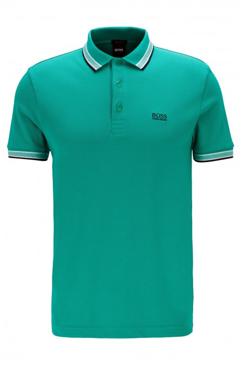 BOSS Poloshirt aus Baumwoll-Piqué PADDY mit Logo an der Kragenunterseite grün 304