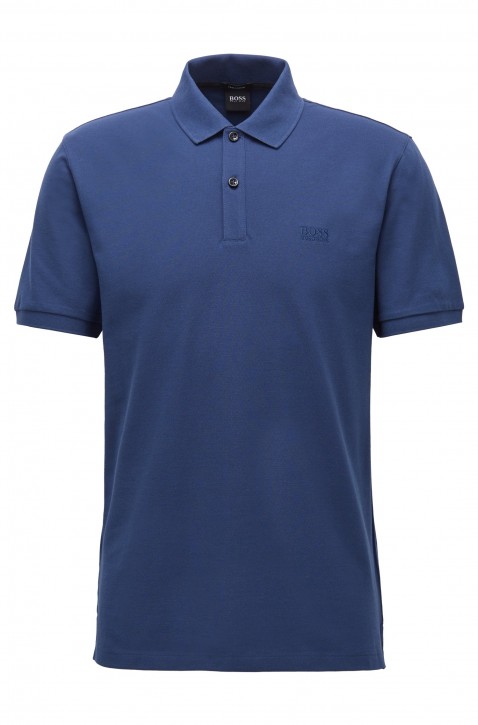 BOSS Regular-Fit Poloshirt PALLAS aus feinem Piqué blau 407