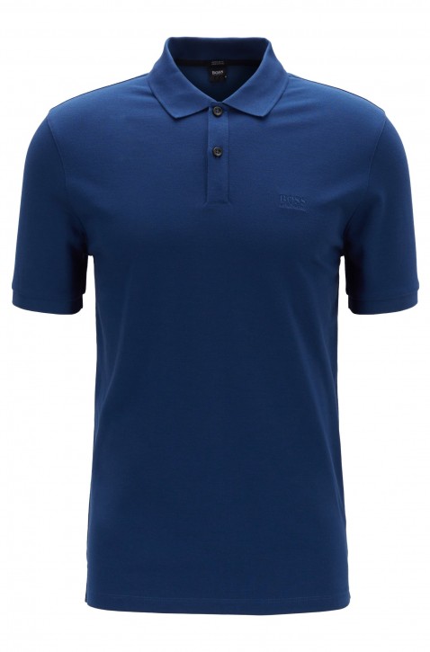 BOSS Regular-Fit Poloshirt PALLAS aus feinem Piqué dunklelblau 402