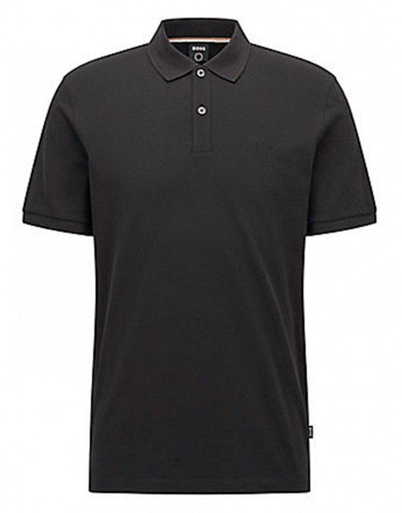 BOSS Poloshirt Pallas aus Piqué-Gewebe auf der Brust mit einem BOSS Logo Schwarz 001