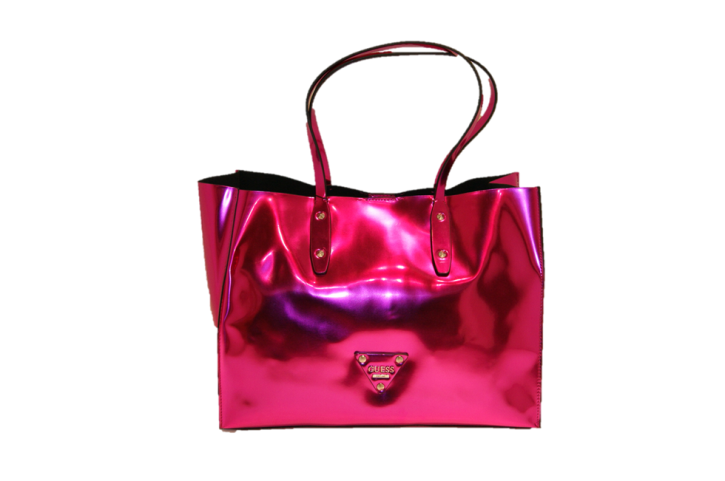 GUESS HANDTASCHE GLASS CANDY TOTE FARBE PINK METALL