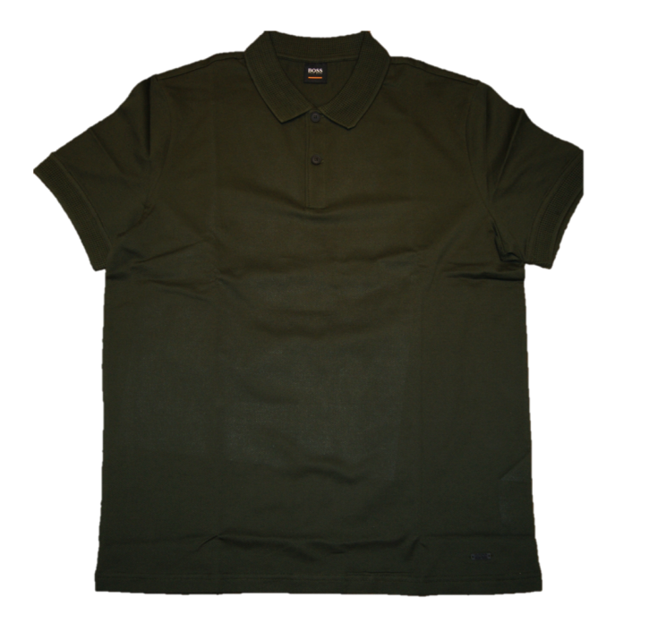 BOSS Herren Polo Shirt Pknitway aus einer soften Baumwolle dunkelgrün 346 M