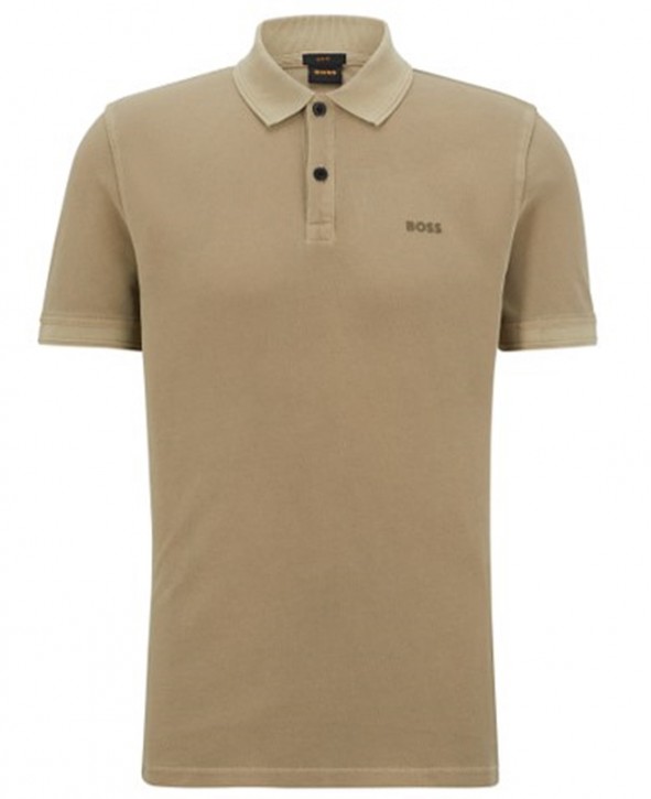 Boss Slim-Fit Poloshirt Prime aus Baumwoll-Piqué Farbe beige 263