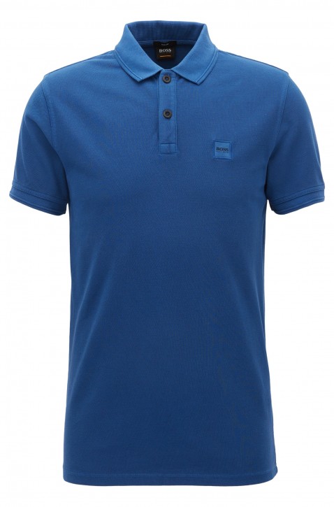 BOSS ORANGE Slim-Fit Poloshirt Prime aus gewaschenem Baumwoll-Piqué Farbe dunkelblau 416 M