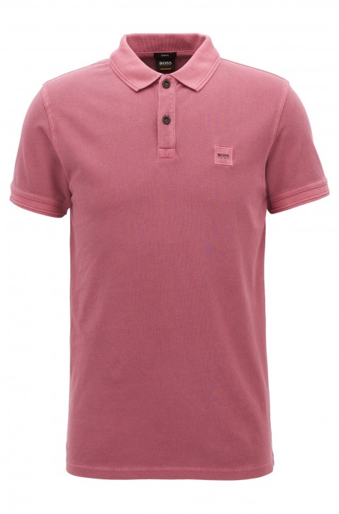 BOSS ORANGE Slim-Fit Poloshirt Prime aus gewaschenem Baumwoll-Piqué Farbe dunkel lila 505