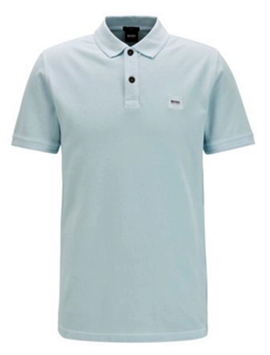 HUGO BOSS Slim-Fit Poloshirt PRIME aus gewaschenem Baumwoll-Piqué blau 489 XXXL