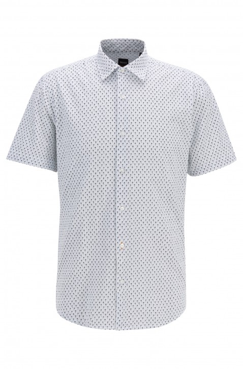 BOSS Regular-Fit Kurzarm-Hemd RASH aus gemusterter Baumwolle 102