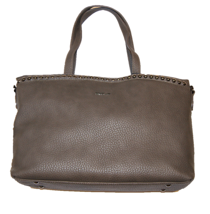 REPLAY Nietenbesetzte Kunstleder Shoppertasche Farbe taupe 033