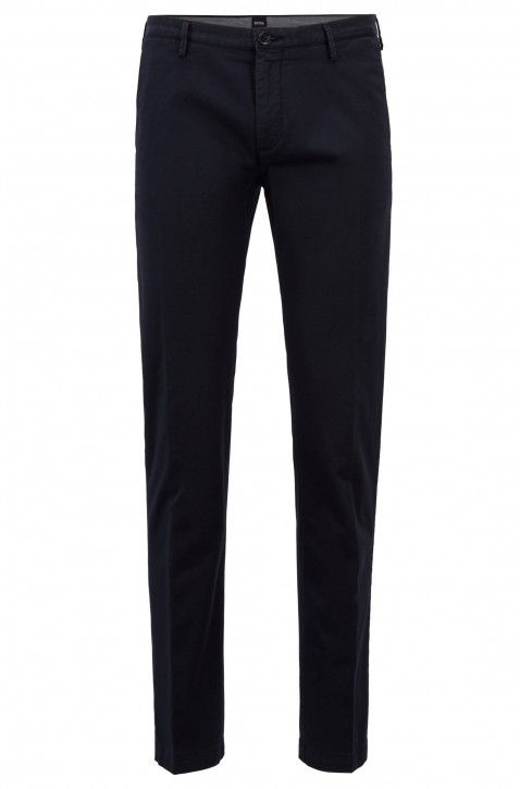 HUGO BOSS Slim-Fit Chino RICE3-D aus elastischer Baumwoll-Gabardine dblau 402