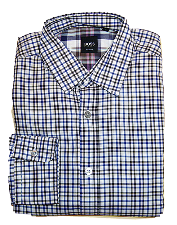 BOSS Slim-Fit Hemd RONNY_18 mit Karomuster aus Baumwolle Farbe 206