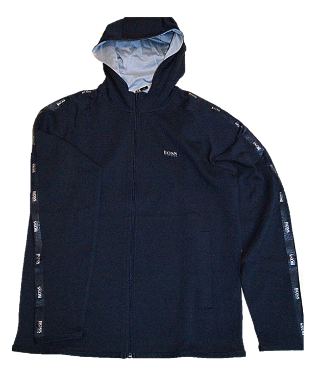 Hugo Boss Kapuzen-Sweatshirt Saggy 2 mit Logo-Tape am Arm Farbe dunkelblau 404 M