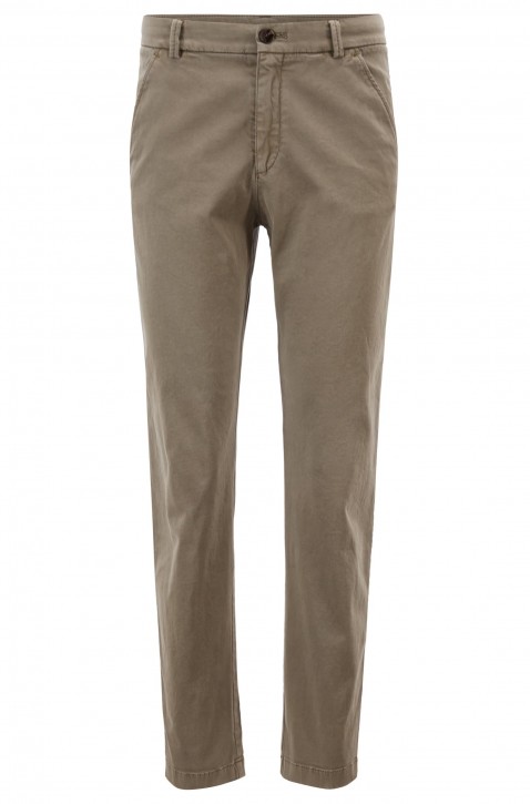 BOSS Regular-Fit Chino  SACHINI1-D aus Stretch-Baumwolle mit Satin-Finish grau 099