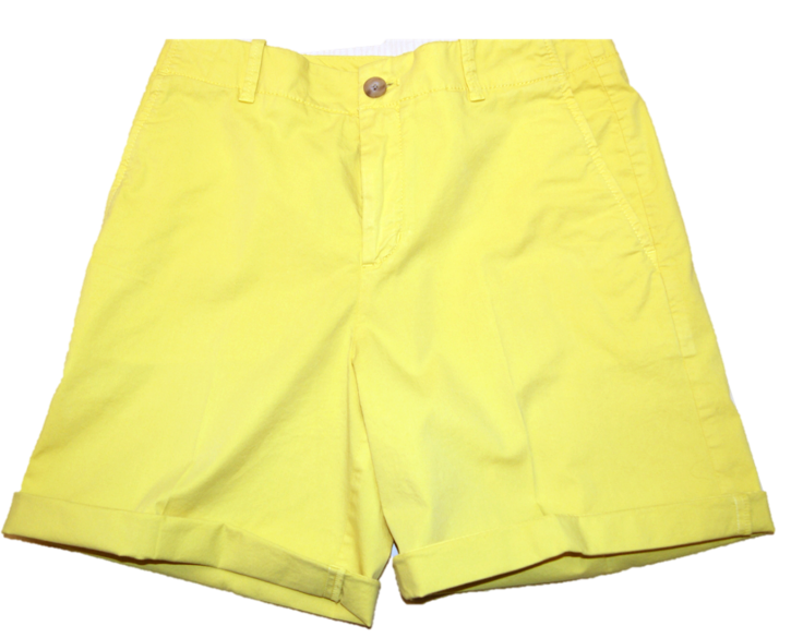 BOSS Relaxed-Fit Chino-Shorts Saclea-D aus elastischer Baumwolle gelb 730
