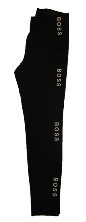 BOSS Skinny-Fit Hose SALUNGI5 aus elastischem Kunstleder schwarz 001