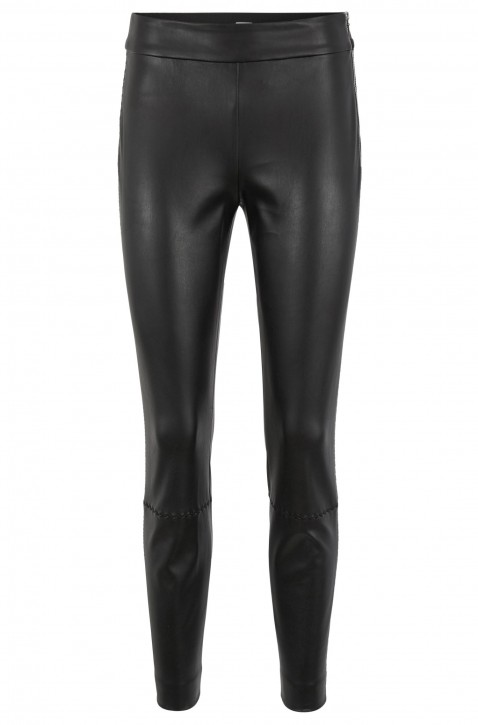 BOSS Regular-Fit Kunstleder-Hose Sawaisty mit Stickerei Farbe schwarz 001