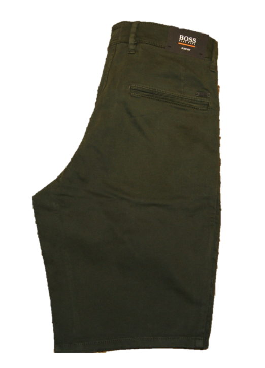 BOSS Bermuda SCHINO-SLIM SHORTS aus doppelt gefärbtem Stretch-Satin dunkelgrün 346