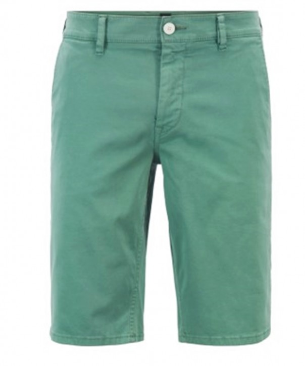BOSS Bermuda SCHINO-SLIM SHORTS aus doppelt gefärbtem Stretch-Satin  grün 345