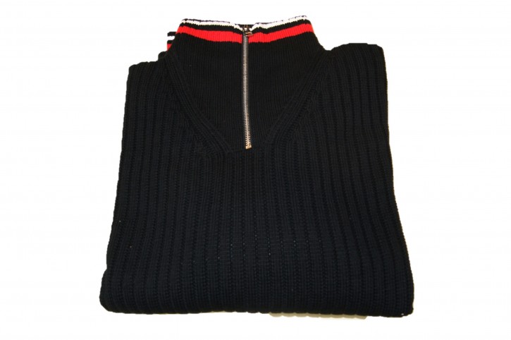 Hugo Relaxed-Fit Pullover Shizo aus Baumwoll-Mix mit Troyerkragen schwarz 001