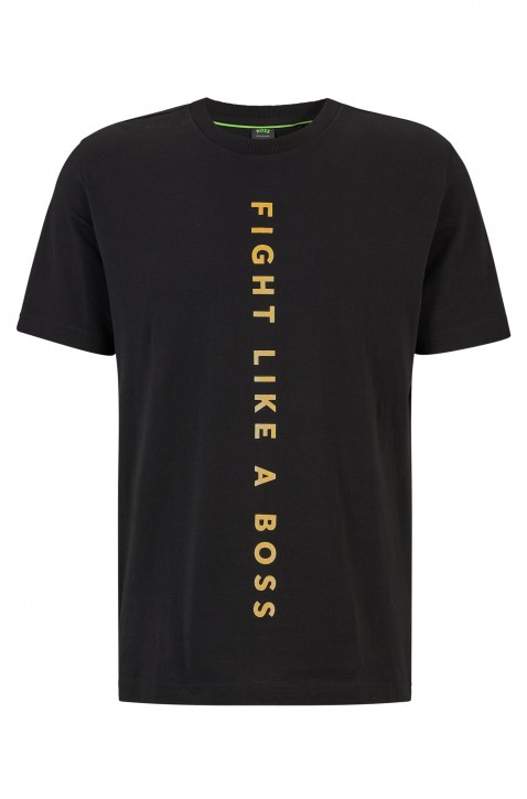 Hugo Boss Regular-Fit T-Shirt Talboa AJ aus Baumwoll-Jersey mit Branding der Kooperation schwarz 001