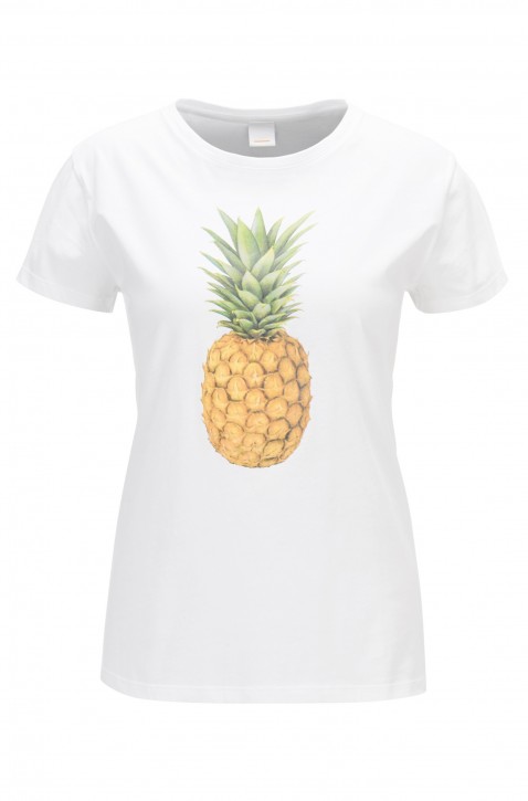 BOSS T-Shir tTananas aus Baumwoll-Jersey mit Ananas-Print weiss 100