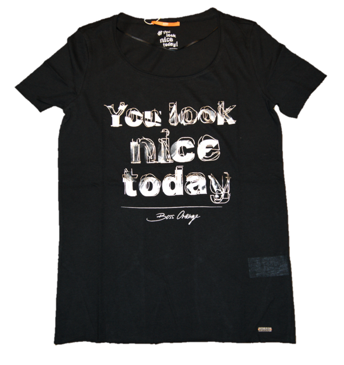 BOSS ORANGE T-SHIRT TASENSATION YLNT FARBE SCHWARZ 001