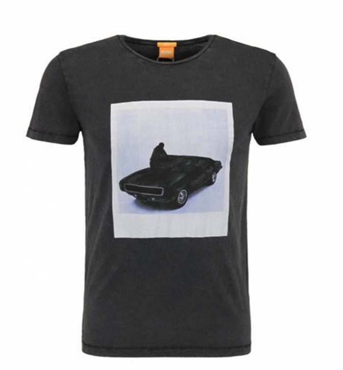 BOSS ORANGE T-SHIRT TASTEFUL 1 FARBE SCHWARZ 001