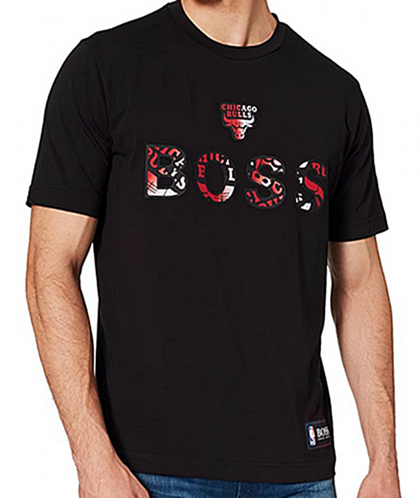 Hugo Boss TBasket_2 Boss X NBA Rundhals T-Shirt Chigago Bulls schwarz 003 XXXL