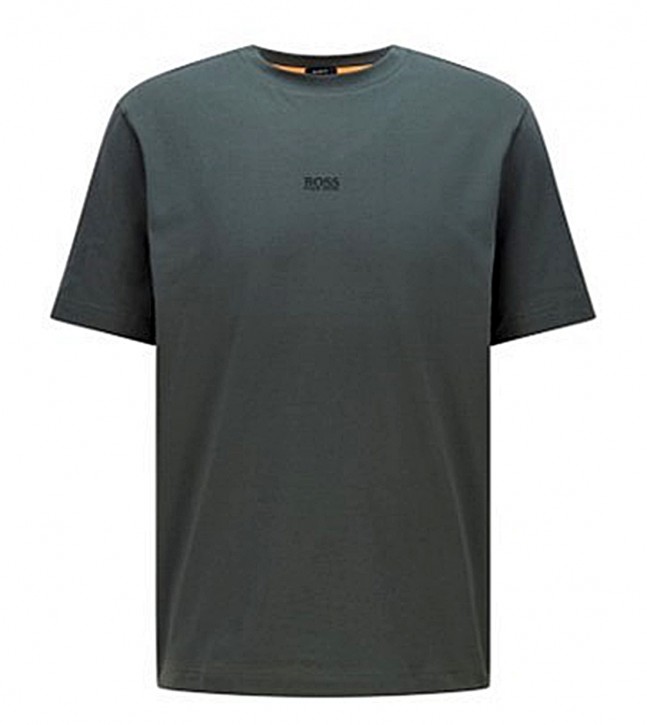Hugo Boss T-Shirt TChup aus Stretch-Baumwolle mit Logo dunklegrün 301