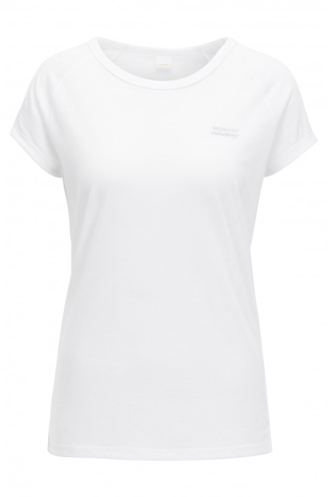 BOSS ORANGE  Slogan T-Shirt TEEDAY in gewaschener Baumwolle Jersey Farbe weiss 100