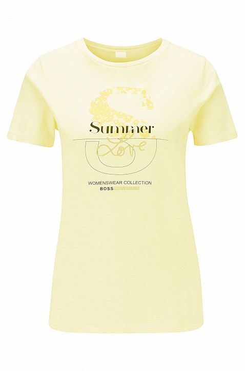 BOSS T-Shirt TENOVEL aus Baumwoll-Jersey mit Grafik gelb 741
