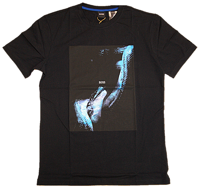 Hugo Boss Hugo Boss T-Shirt Terisk aus Baumwolle mit im Dunkeln leuchtendem Print schwarz 002 M