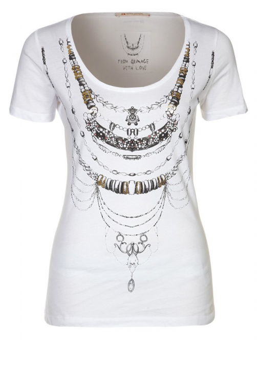 BOSS ORANGE WOMEN T-SHIRT TILSU FARBE 100 WEISS