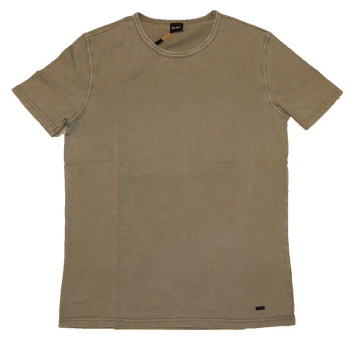 BOSS Regular-Fit T-Shirt TOKKS aus Baumwolle mit Rund Ausschnitt Farbe oliv 349