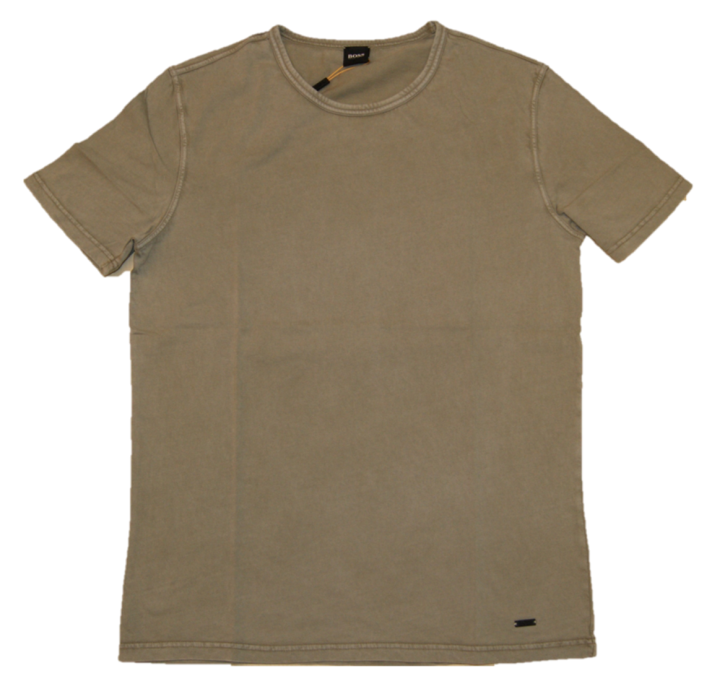 BOSS Regular-Fit T-Shirt TOKKS aus Baumwolle mit Rund Ausschnitt Farbe oliv 349 M