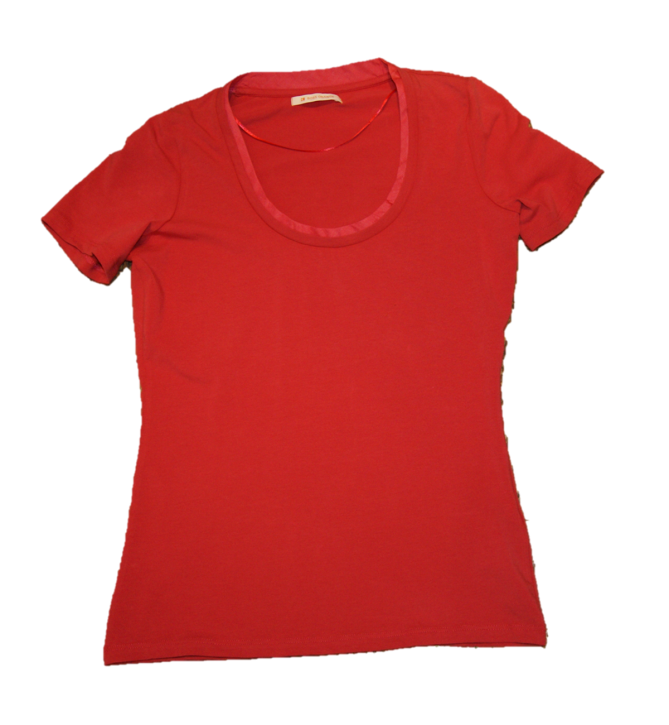 BOSS ORANGE T-Shirt  TOUNDY Rundhals mit Einsatz Farbe rot 615