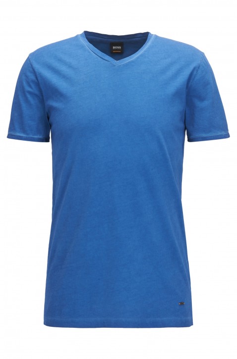 BOSS ORANGE TRACE Regular-Fit T-Shirt aus Baumwolle mit V-Ausschnitt Farbe blau 432