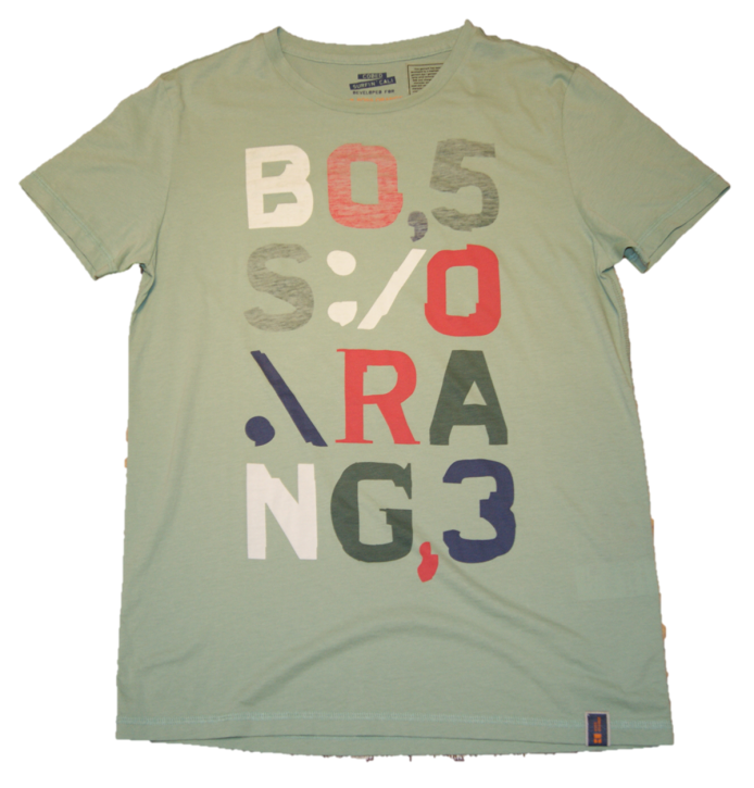 BOSS ORANGE T-SHIRT TRICOT 2 FARBE OLIVEN GRÜN 336