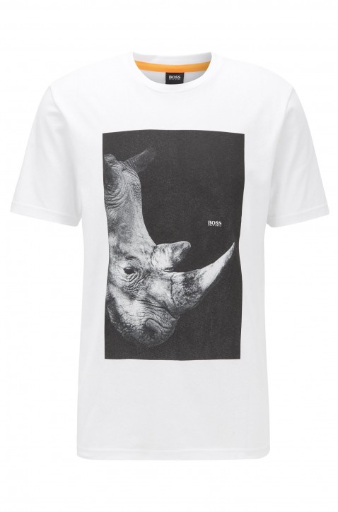 BOSS T-Shirt TROAAR 2 aus Baumwoll-Jersey mit PVC-freiem Tier-Print 102 M