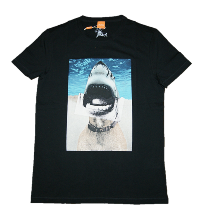BOSS ORANGE T-SHIRT TREYNO 1 FARBE SCHWARZ 001