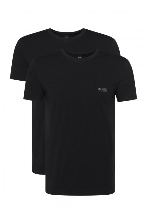 HUGO BOSS T-Shirts T-Shirt RN 2P CO/EL aus Stretch-Baumwolle im Zweier-Pack schwarz 001