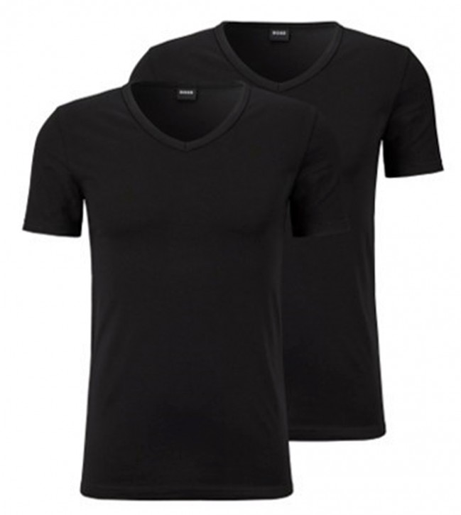 Hugo Boss Zweier-Pack TShirtVN 2P Modern aus Stretch-Baumwolle mit Logo schwarz 001