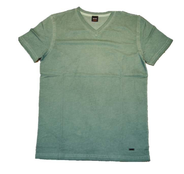 BOSS Regular-Fit T-Shirt Tyxx aus Baumwolle mit V-Ausschnitt Farbe grün 345