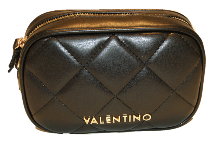 Mario Valentino Damen Ocarina Umhängetasche schwarz, 5x11x18 cm