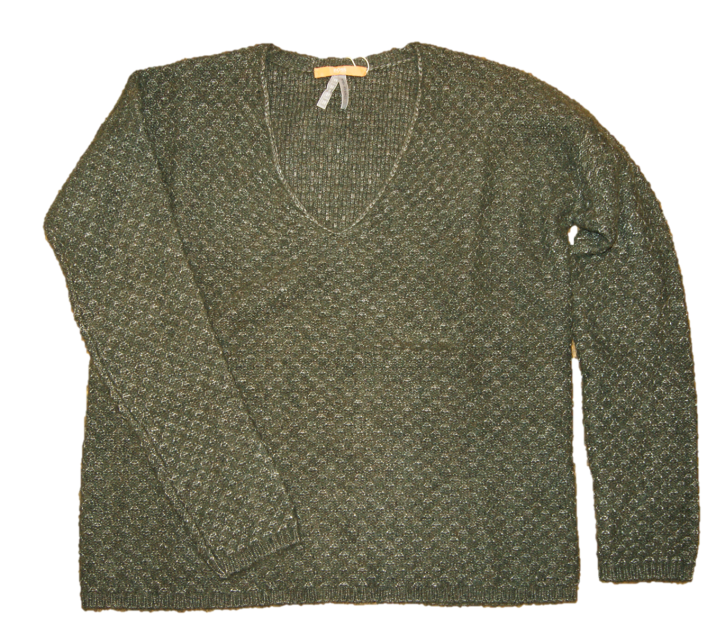 BOSS ORANGE Relaxed-Fit Pullover WARLY aus strukturiertem Material-Mix mit Viskose Wolle und Alpaka Farbe oliv 255