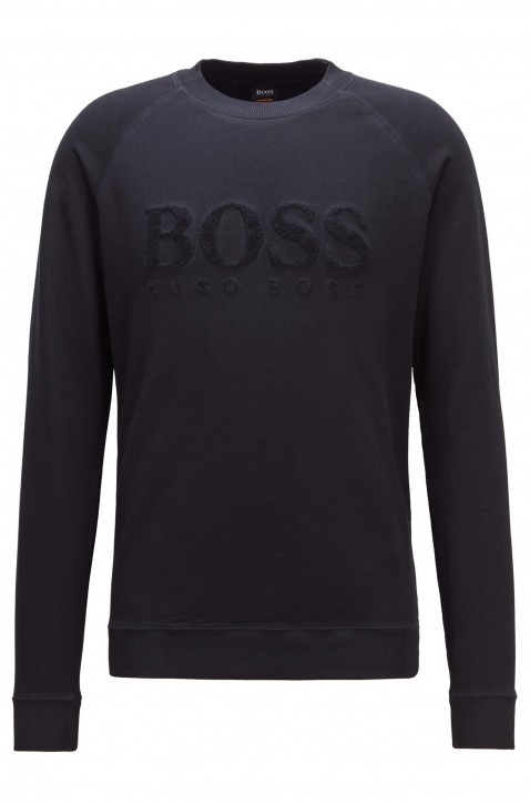 BOSS Sweatshirt WAYMAN aus French Terry mit Logo-Stickerei dunkelblau 404