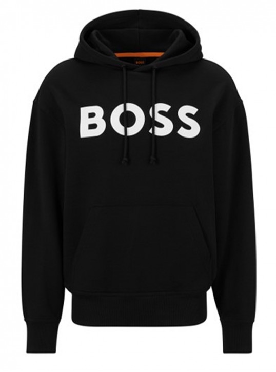 Boss Relaxed-Fit Unisex-Hoodie WebasicHood aus Bio-Baumwolle schwarz 001